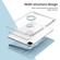 iPad Pro 11 2022 / Air 10.9 2022 360 Rotation Detachable Clear Acrylic Leather Tablet Case - Ice Blue