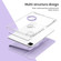 iPad Pro 11 2022 / Air 10.9 2022 360 Rotation Detachable Clear Acrylic Leather Tablet Case - Light Purple