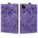iPad Pro 11 2022 / Air 10.9 2022 Cartoon Sakura Cat Embossed Smart Leather Tablet Case - Purple