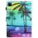 iPad Pro 11 2022 / Air 10.9 2022 Colored Drawing Stitching Leather Tablet Smart Case - Coconut Tree