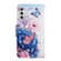 Samsung Galaxy S23 FE 5G 3D Colored Drawing Flip Leather Phone Case - Purple Butterfly