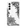 Samsung Galaxy S23 FE 5G 3D Painting Pattern Flip Leather Phone Case - Diagonal Black Flower