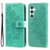 Samsung Galaxy S23 FE 5G 7-petal Flowers Embossing Leather Phone Case - Green