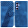 Samsung Galaxy S23 FE 5G 7-shaped Embossed Leather Phone Case - Blue