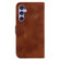 Samsung Galaxy S23 FE 5G 7-shaped Embossed Leather Phone Case - Brown