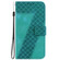 Samsung Galaxy S23 FE 5G 7-shaped Embossed Leather Phone Case - Green