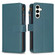 Samsung Galaxy S23 FE 5G 9 Card Slots Zipper Wallet Leather Flip Phone Case - Green