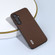 Samsung Galaxy S23 FE 5G ABEEL Carbon Fiber Texture Protective Phone Case - Dark Brown