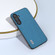 Samsung Galaxy S23 FE 5G ABEEL Genuine Leather Litchi Texture Phone Case - Blue