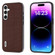 Samsung Galaxy S23 FE 5G ABEEL Genuine Leather Luxury Black Edge Phone Case - Coffee