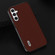 Samsung Galaxy S23 FE 5G ABEEL Genuine Leather Silky Soft Black Edge Phone Case - Coffee