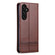 Samsung Galaxy S23 FE 5G AZNS Magnetic Calf Texture Flip Leather Phone Case - Dark Brown
