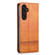 Samsung Galaxy S23 FE 5G AZNS Magnetic Calf Texture Flip Leather Phone Case - Light Brown