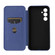 Samsung Galaxy S23 FE 5G Carbon Fiber Texture Flip Leather Phone Case - Blue