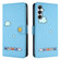 Samsung Galaxy S23 FE 5G Cartoon Cats Leather Phone Case - Blue Samsung Galaxy S23 FE 5G Cartoon Cats Leather Phone Case - Blue