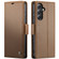 Samsung Galaxy S23 FE 5G CaseMe 023 Butterfly Buckle Litchi Texture RFID Anti-theft Leather Phone Case - Brown