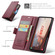 Samsung Galaxy S23 FE 5G CaseMe 023 Butterfly Buckle Litchi Texture RFID Anti-theft Leather Phone Case - Wine Red
