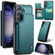 Samsung Galaxy S23 FE 5G CaseMe C22 Card Slots Holder RFID Anti-theft Phone Case - Blue Green