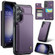 Samsung Galaxy S23 FE 5G CaseMe C22 Card Slots Holder RFID Anti-theft Phone Case - Purple Samsung Galaxy S23 FE 5G CaseMe C22 Card Slots Holder RFID Anti-theft Phone Case - Purple