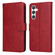 Samsung Galaxy S23 FE 5G Classic Calf Texture Flip Leather Phone Case - Red