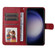 Samsung Galaxy S23 FE 5G Classic Calf Texture Flip Leather Phone Case - Red