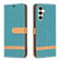 Samsung Galaxy S23 FE 5G Color Block Denim Texture Leather Phone Case - Green