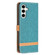 Samsung Galaxy S23 FE 5G Color Block Denim Texture Leather Phone Case - Green