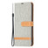 Samsung Galaxy S23 FE 5G Color Block Denim Texture Leather Phone Case - Grey Samsung Galaxy S23 FE 5G Color Block Denim Texture Leather Phone Case - Grey