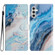 Samsung Galaxy S23 FE 5G Colored Drawing Leather Phone Case - Blue Marble