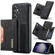 Samsung Galaxy S23 FE 5G DG.MING M2 Series 3-Fold Multi Card Bag + Magnetic Phone Case - Black