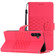 Samsung Galaxy S23 FE 5G Diamond Embossed Skin Feel Leather Phone Case - Red