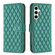 Samsung Galaxy S23 FE 5G Diamond Lattice Wallet Flip Leather Phone Case - Green Samsung Galaxy S23 FE 5G Diamond Lattice Wallet Flip Leather Phone Case - Green
