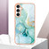 Samsung Galaxy S23 FE 5G Electroplating Marble Dual-side IMD Phone Case - Green 003