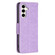 Samsung Galaxy S23 FE 5G Embossing Two Butterflies Pattern Leather Phone Case - Purple