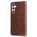 Samsung Galaxy S23 FE 5G Fashion Calf Texture Zipper Leather Phone Case - Brown