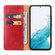 Samsung Galaxy S23 FE 5G Fierre Shann PU Genuine Leather Texture Leather Phone Case - Red