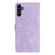 Samsung Galaxy S23 FE 5G Flower Butterfly Embossing Pattern Leather Phone Case - Purple