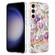 Samsung Galaxy S23 FE 5G Flowers and Plants Series IMD TPU Phone Case with Ring Holder - Purple Peony