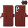 Samsung Galaxy S23 FE 5G Genuine Leather Magnetic RFID Leather Phone Case - Coffee Samsung Galaxy S23 FE 5G Genuine Leather Magnetic RFID Leather Phone Case - Coffee