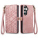 Samsung Galaxy S23 FE 5G Geometric Zipper Wallet Side Buckle Leather Phone Case - Pink