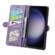 Samsung Galaxy S23 FE 5G Geometric Zipper Wallet Side Buckle Leather Phone Case - Purple