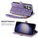 Samsung Galaxy S23 FE 5G Geometric Zipper Wallet Side Buckle Leather Phone Case - Purple