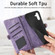 Samsung Galaxy S23 FE 5G Geometric Zipper Wallet Side Buckle Leather Phone Case - Purple