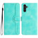 Samsung Galaxy S23 FE 5G Heart Pattern Skin Feel Leather Phone Case - Light Blue