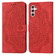 Samsung Galaxy S23 FE 5G Mandala Embossed Flip Leather Phone Case - Red