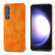 Samsung Galaxy S23 FE 5G Nano Electroplating Dual Color Lichi Texture PU Phone Case - Orange