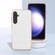 Samsung Galaxy S23 FE 5G Nano Electroplating Dual Color Lichi Texture PU Phone Case - White