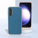 Samsung Galaxy S23 FE 5G Nano Electroplating Genuine Leather Litchi Texture Phone Case - Blue