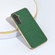 Samsung Galaxy S23 FE 5G Nano Electroplating Genuine Leather Litchi Texture Phone Case - Green