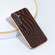 Samsung Galaxy S23 FE 5G Nano Plating Genuine Leather Crocodile Pattern Phone Case - Coffee